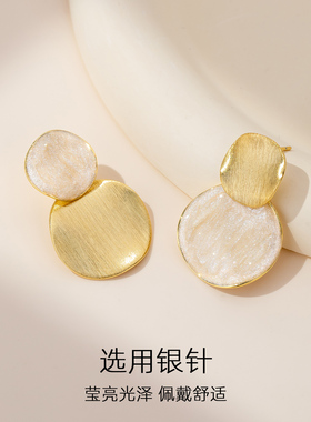 金色耳饰耳环女独特漂亮耳钉