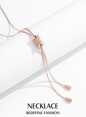 女款项链锁骨链毛衣链吊坠