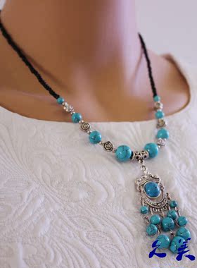云南复古特色异域风情女款短项链