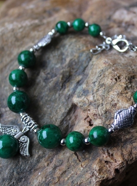 云南民族风饰品复古红色手串