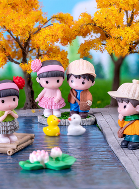 可爱男女PVC公仔创意微景观装扮