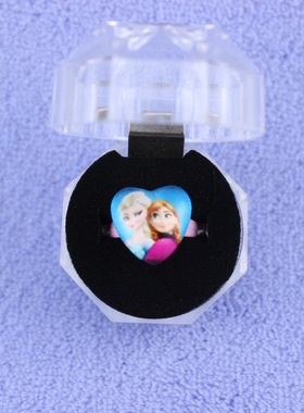 心形儿童透明塑料盒装备配饰戒指