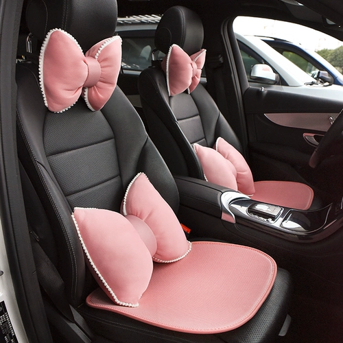 Милая розовая подушка для шеи с бантиком для влюбленных, популярно в интернете, с защитой шеи