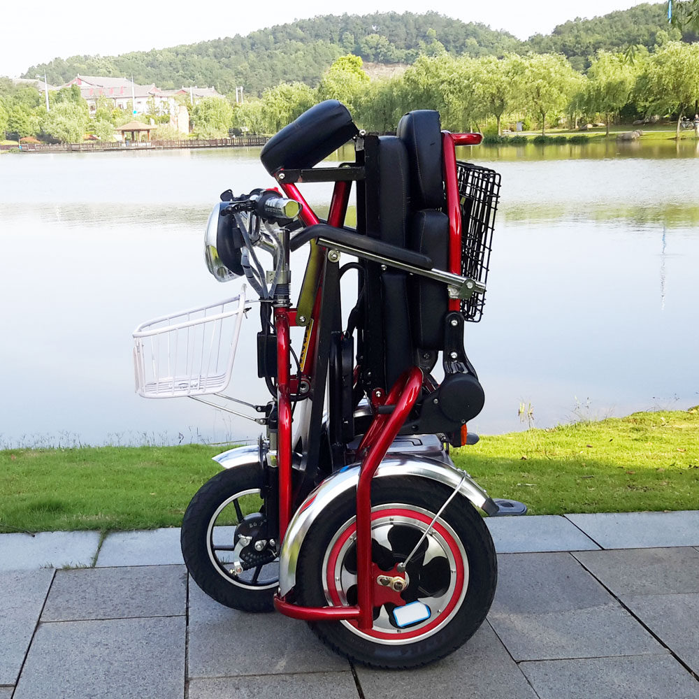 弗莱德可折叠2人用电动三轮车 双人坐老年人代步车 电动车 电瓶车