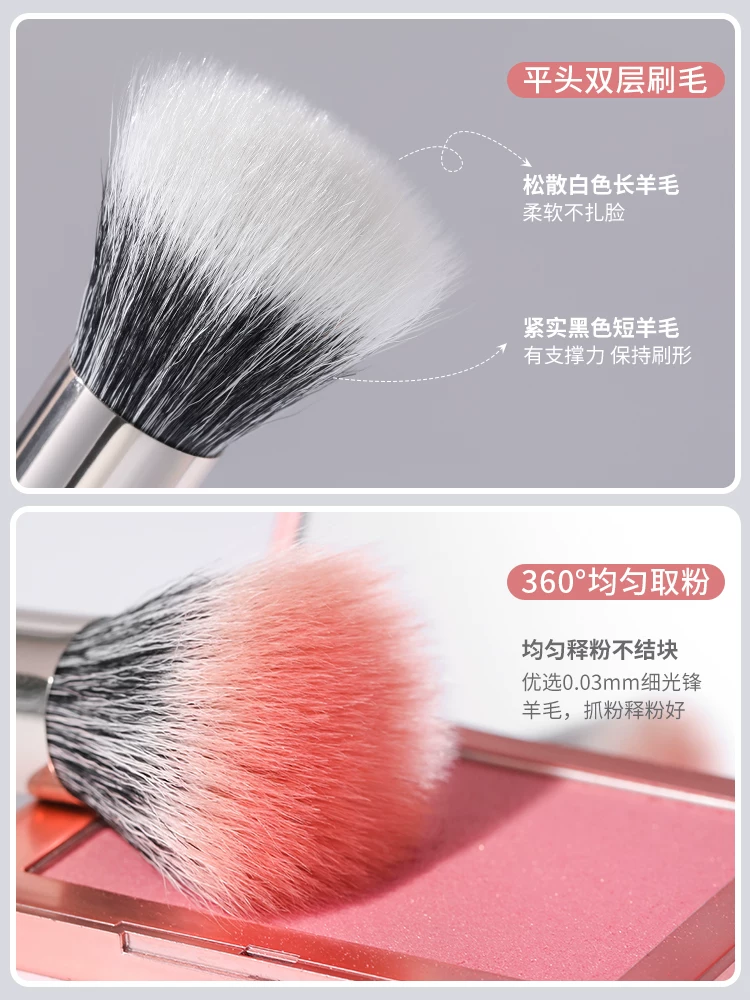 Face blush, brush, soft foundation for contouring