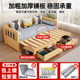 Solid wood sofa bed can be folded, push, pull, sit and lying for both