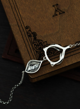 手链diy纯银复古镶嵌手链