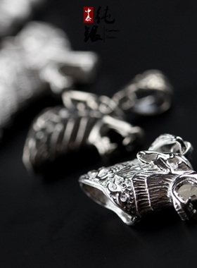 diy纯银头套时尚风吊坠个性定制