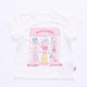 Pure cotton short-sleeved girls' clothing sweet and cute cartoon round neck