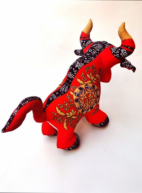 牛吉祥物摆件十二生肖布偶手工艺