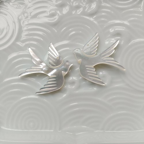 白蝶贝黄蝶贝燕子挂坠*花影梦饰品DIY配件材料发簪耳坠耳环材料 - 图3
