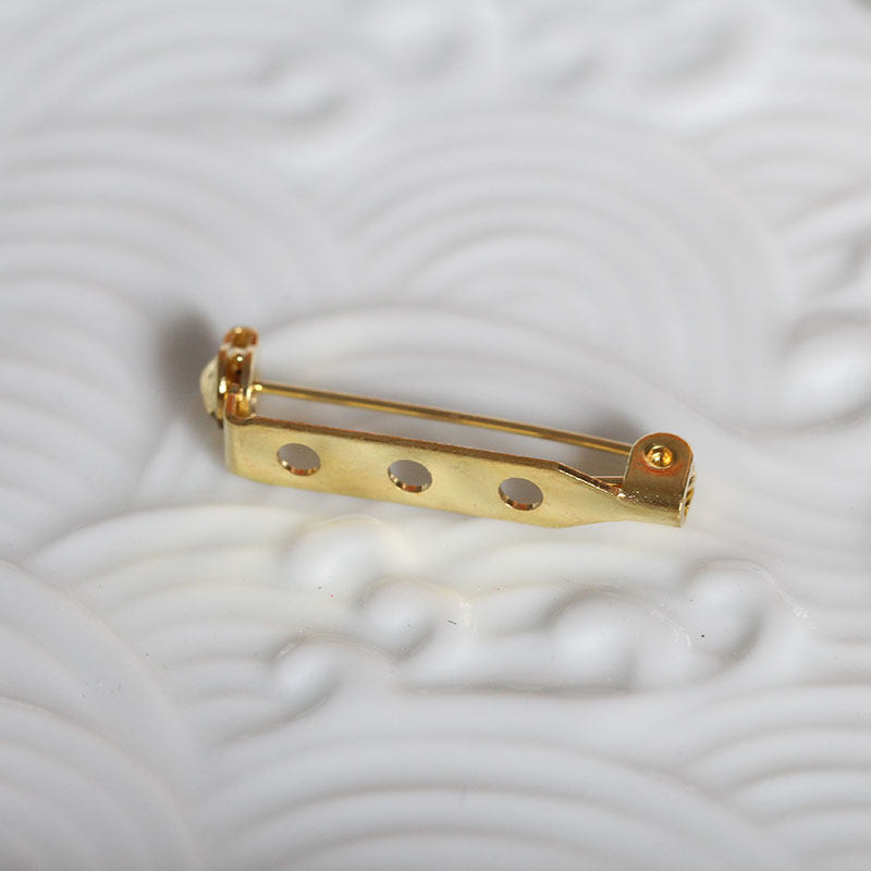 花影梦古风饰品DIY配件防扎胸花材料*黄铜质安全胸针底座25*5mm,淘宝优惠券,粉丝福利购,淘宝优惠卷