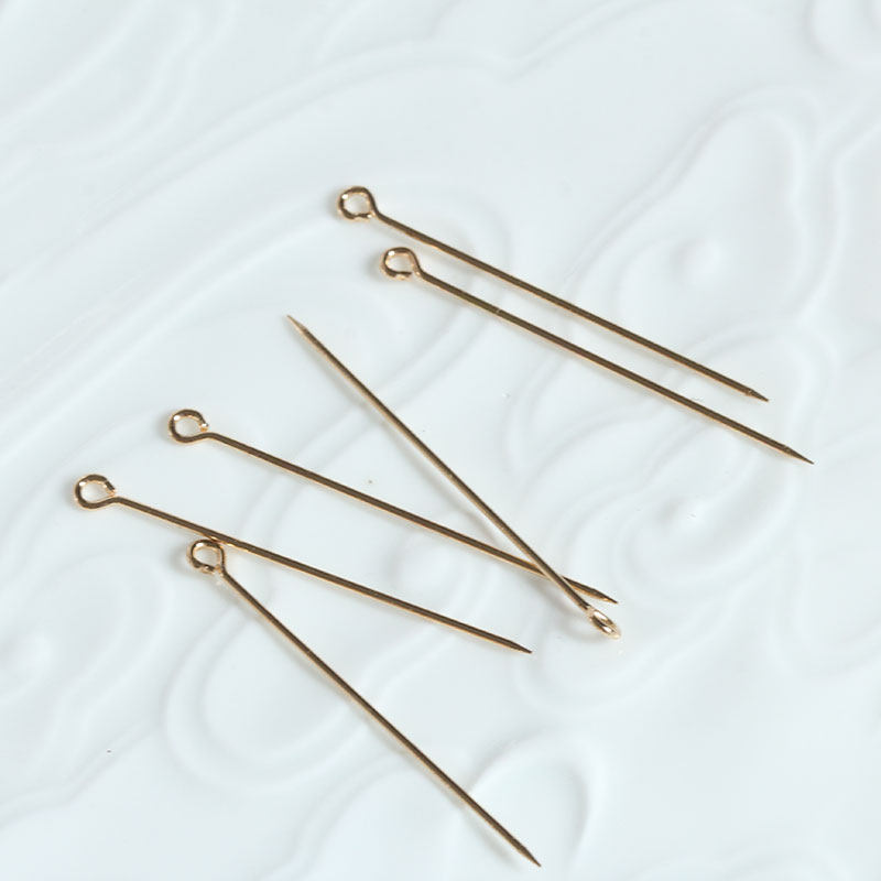 黄铜保色尖头9字针娃用0.8mm粗细迷你簪子胸针针发簪材料DIY配件,淘宝优惠券,粉丝福利购,淘宝优惠卷