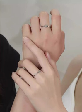 S925纯银戒指女新款玫瑰与桔梗戒指高级感生日礼物送男女友P