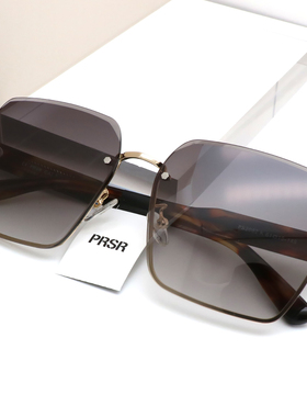 帕莎2026新款太阳镜女圆脸显瘦无框轻熟时尚浅色ins风墨镜PS2082