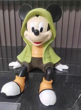 绿色坐姿披风米奇高级感入户玄关客厅电视柜酒柜轻奢手办摆件