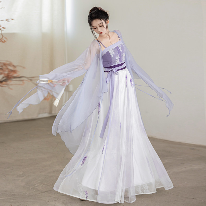 拟梦紫藤花序国风原创紫色汉元素改良汉服不规则开蝴蝶破烂大袖夏,淘宝优惠券,粉丝福利购,淘宝优惠卷