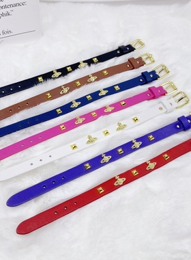 朋克风女皮西太后土星手镯多巴胺