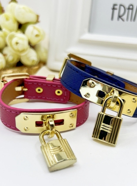 欧美女皮小红书推介手镯锁头手链