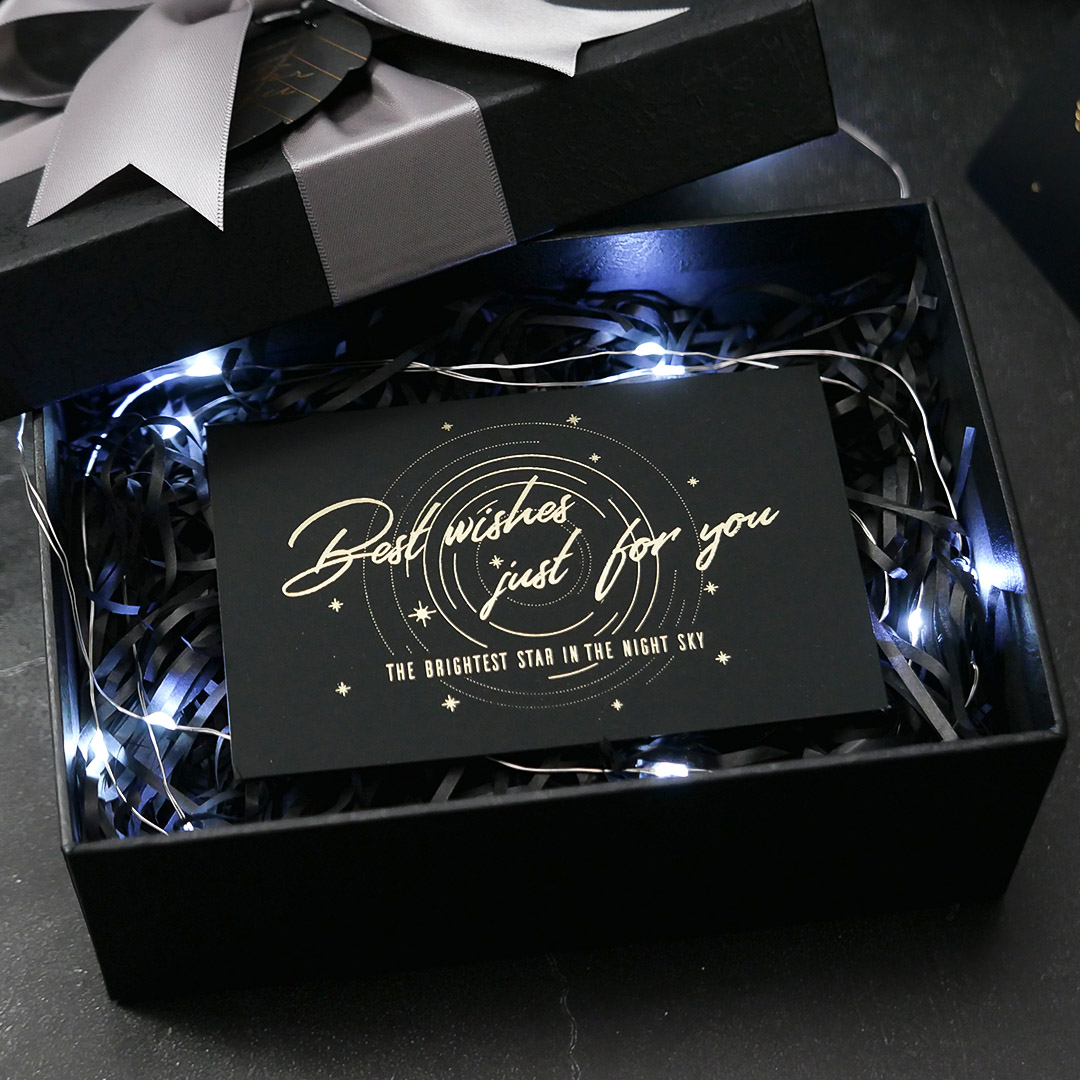 礼物盒子黑色仪式感送男友新年节日礼盒空盒大号生日礼品包装盒 - 图0
