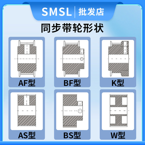同步带轮 3M-15/16/18/20/24/30/32/36-90/100齿 铝合金   同步轮 - 图2