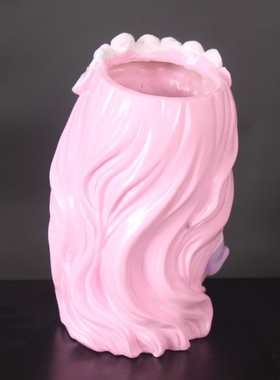 欧式家居桌面仿真绿植多肉花盆树脂创意装饰园艺仙女大花盆美女盆