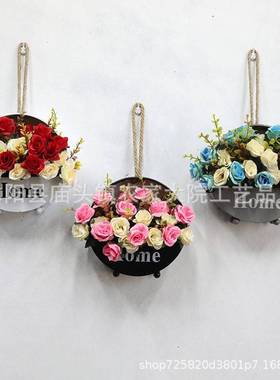 家用监控摄像头遮挡装饰品墙体庭院墙面摆件自然仿真绿植创意挂墙