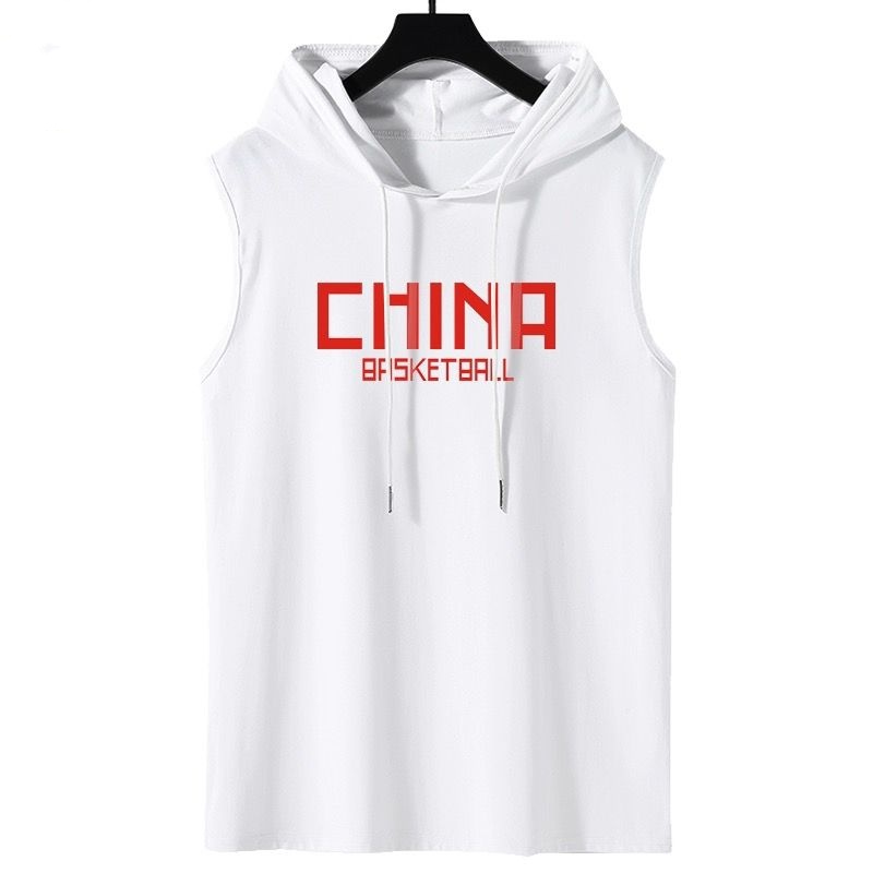 中国男篮国家队篮球训练服背心T恤无袖短袖学生衣服连帽坎肩男女