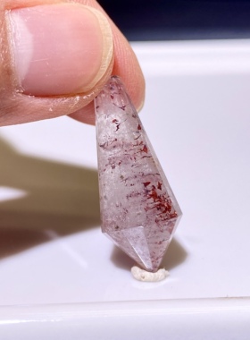 天然水晶 金草莓超七毒液彼岸花灵摆吊坠 水晶挂件 项链 一物一图