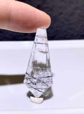 天然水晶吊坠 黑发晶灵摆吊坠套链 水晶挂件 毛衣链项链 一物一图