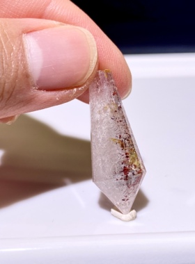 天然水晶 金草莓超七毒液彼岸花灵摆吊坠 水晶挂件 项链 一物一图
