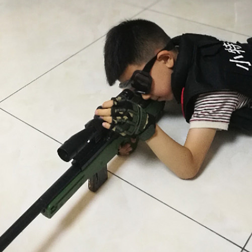 儿童战术战斗手套半指军迷小孩子特种兵自由武术搏击学生宝宝吃鸡 - 图2