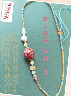 天然大漆珠锁骨链玉石配饰非遗手工工艺时尚复古国潮送朋友礼物