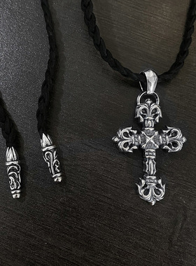 客啰伈复古水滴圆环凯尔特龙项链男女嘻哈个性图腾吊坠经典款男士