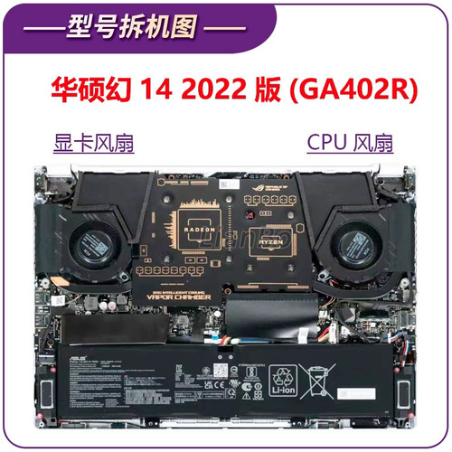 适用华硕GA401Q GA401QC GA401QE GA401QH GA401QM GA401IHR 风扇 - 图2
