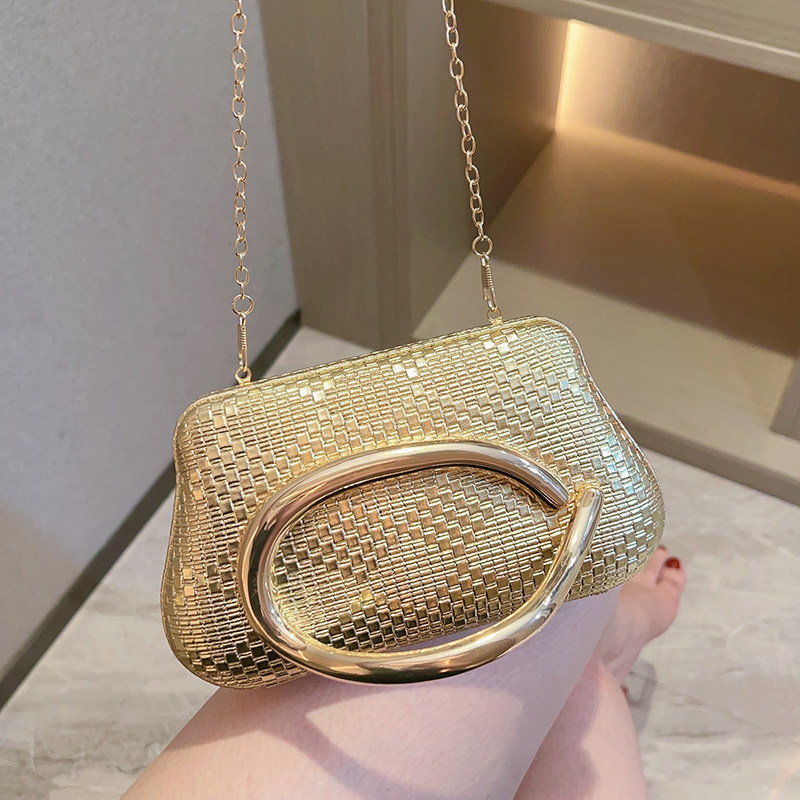 新款金色圆盒晚宴包手拿包欧美时尚手环包包名媛高级感晚宴手包女,淘宝优惠券,粉丝福利购,淘宝优惠卷