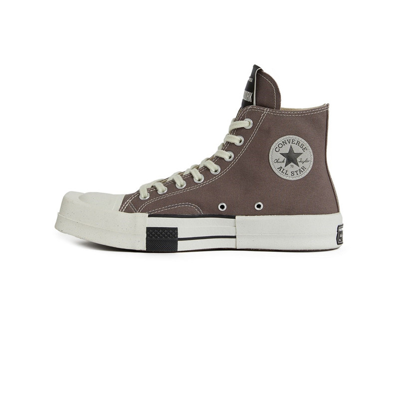 Rick Owens DRKSHDW x Converse RO联名高帮男女黑色帆布鞋 - 图3