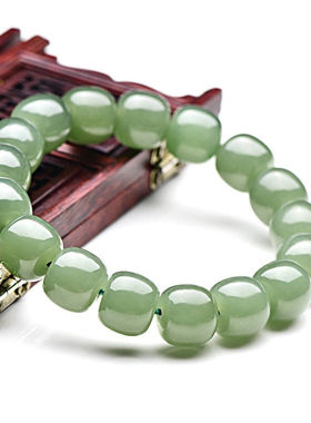 正品天然玉手链男老型原石情侣