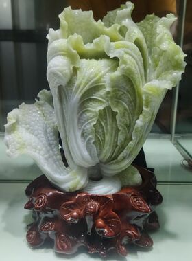天然玉石摆件白菜玄关客厅办公室