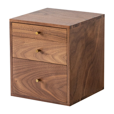 Burlap мешок 喜起黑胡桃实木桌面收纳盒抽屉式饰品花品整理箱木质首饰盒茶道箱