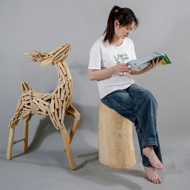 北欧树桩树墩摆件客厅插花装饰品现代简约高级感玄关电视柜摆设,淘宝优惠券,粉丝福利购,淘宝优惠卷