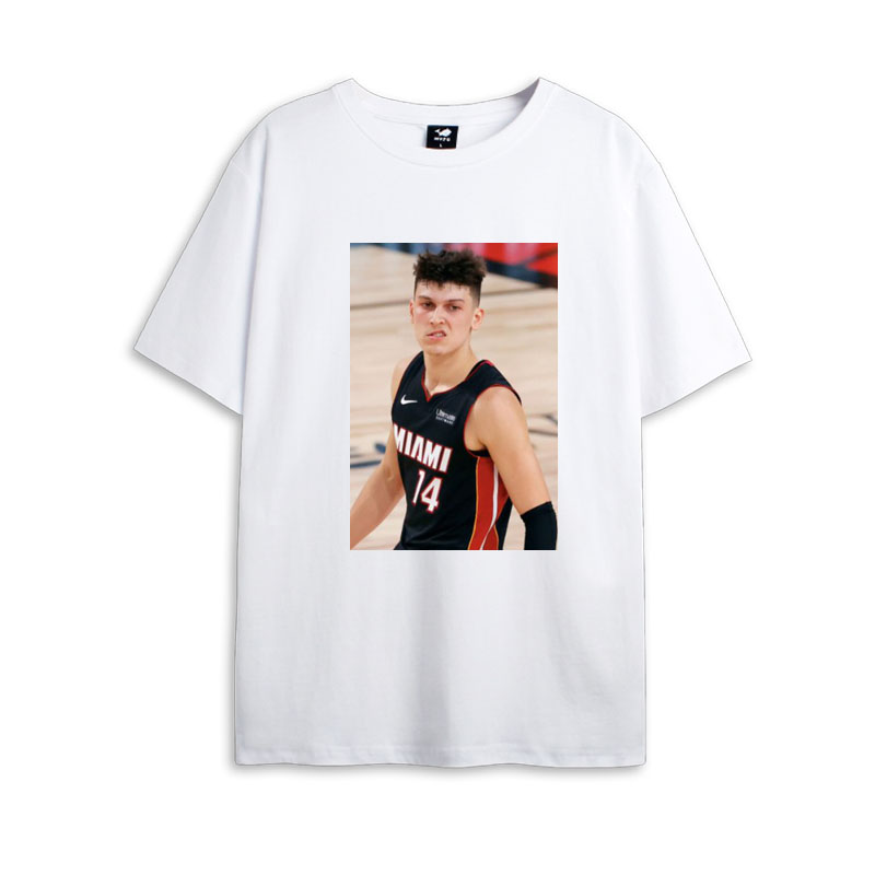 2021新热火城市款短袖T恤泰勒希罗同款头像herro男青少年篮球14号 - 图2