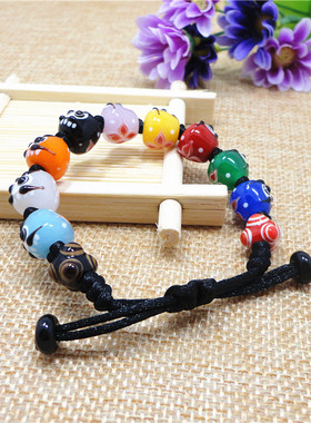 山水名物日式琉璃达摩六眼天珠