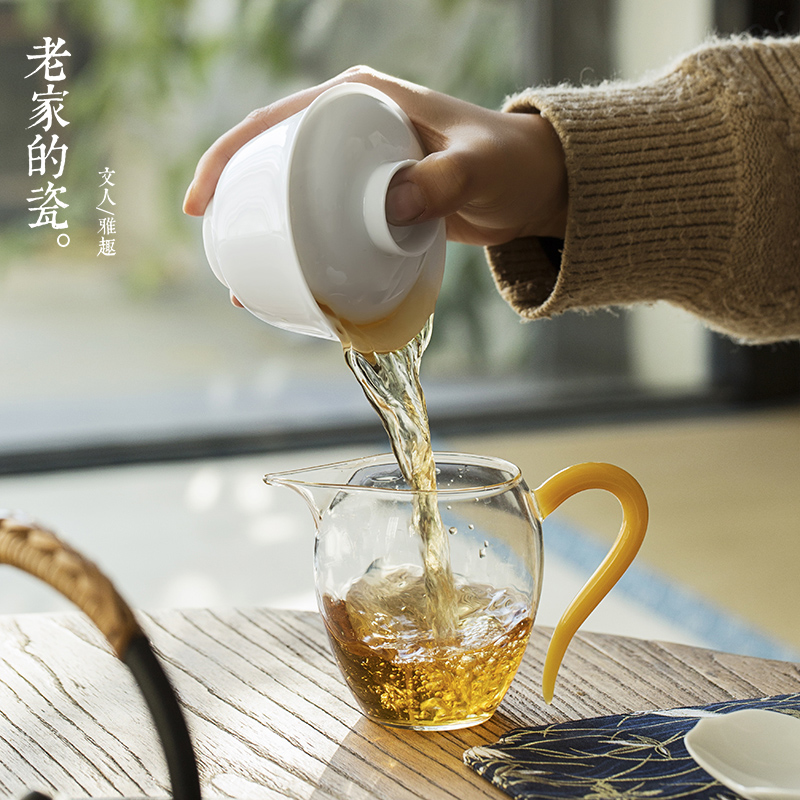 手工德化甜白瓷三才蝙蝠盖碗茶杯薄胎玉瓷泡茶碗日式家用功夫茶具