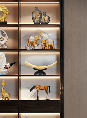 町泽现代轻奢博古架展示柜