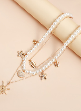 海星贝壳度假风项链海滩项饰