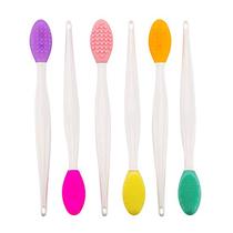 LUTER 6 pcs Silicone Exfoliating Lip Brush Double-Si
