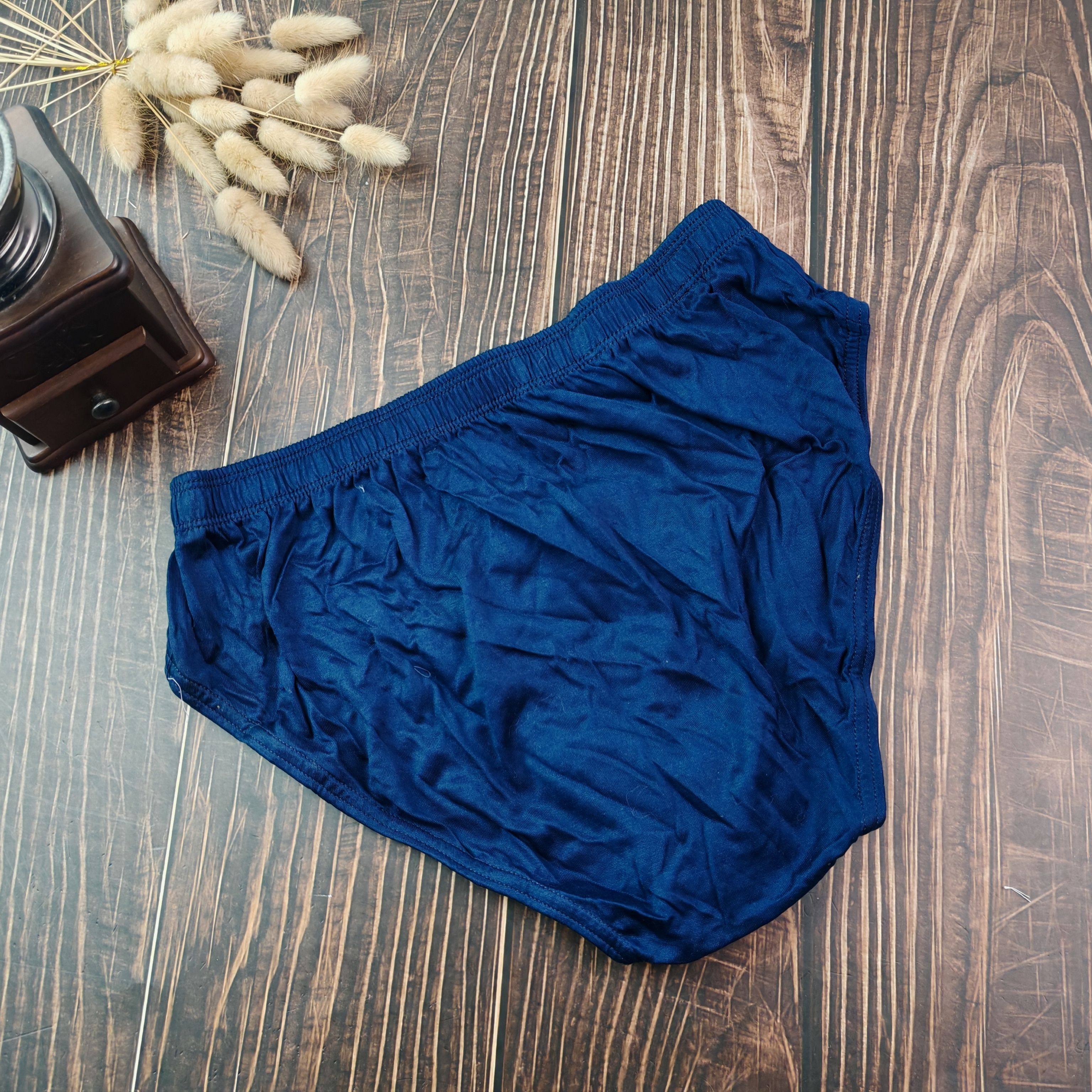 XL2XL内销丝光棉平纹男士三角裤舒适透气中腰内裤纯棉深蓝色底裤,淘宝优惠券,粉丝福利购,淘宝优惠卷