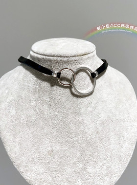 合金合金皮绳女锁骨链断项链时尚