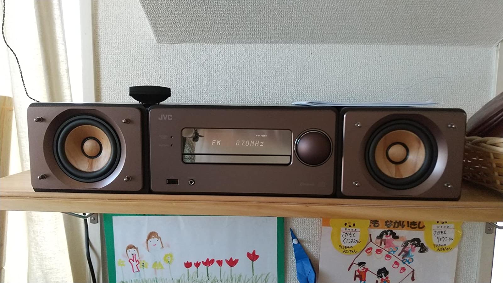 日本直邮JVC EX-S55一体式木质 CD/USB/收音机/蓝牙音响组合音箱 - 图2